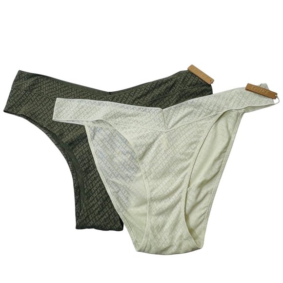 SKIMS Logo Mesh Boy Short + Cheeky Brief Lot of 2 Bone Olive 4X - Picture 11 of 11